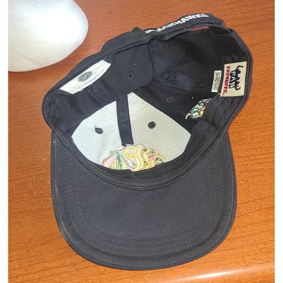 NHL Chicago Blackhawks Baseball Cap Hat Officially Licensed Black Adjustable - Picture 5 of 7